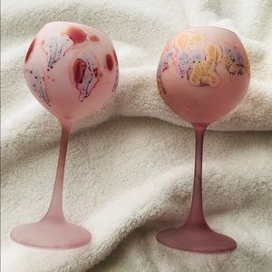 French Handblown Glass Wine Glasses & Mugs